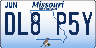MO license plate DL8P5Y