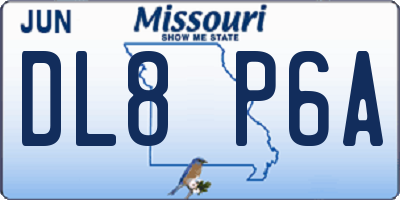 MO license plate DL8P6A