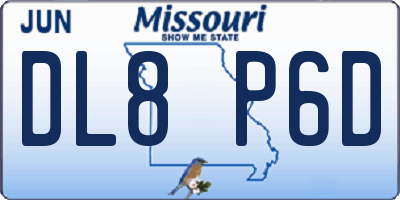 MO license plate DL8P6D