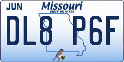 MO license plate DL8P6F
