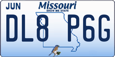 MO license plate DL8P6G