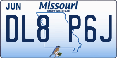 MO license plate DL8P6J