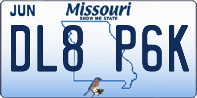 MO license plate DL8P6K