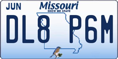 MO license plate DL8P6M