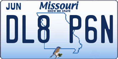 MO license plate DL8P6N