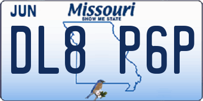 MO license plate DL8P6P