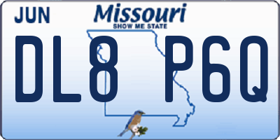 MO license plate DL8P6Q