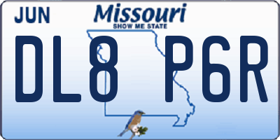 MO license plate DL8P6R