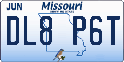 MO license plate DL8P6T