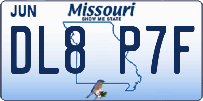 MO license plate DL8P7F