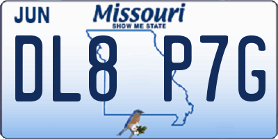 MO license plate DL8P7G