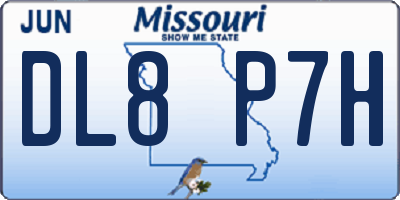 MO license plate DL8P7H