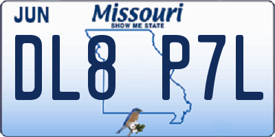 MO license plate DL8P7L
