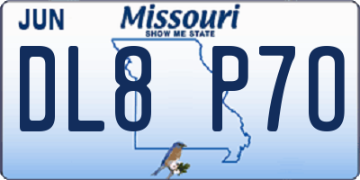 MO license plate DL8P7O