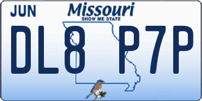 MO license plate DL8P7P