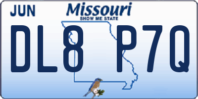MO license plate DL8P7Q