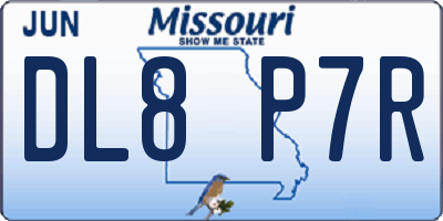 MO license plate DL8P7R