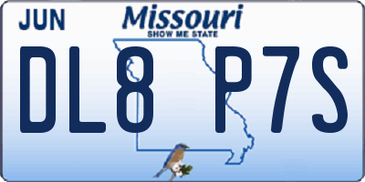 MO license plate DL8P7S