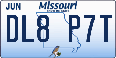 MO license plate DL8P7T