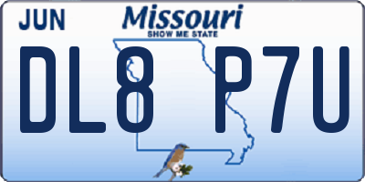 MO license plate DL8P7U