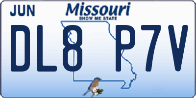 MO license plate DL8P7V
