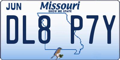 MO license plate DL8P7Y