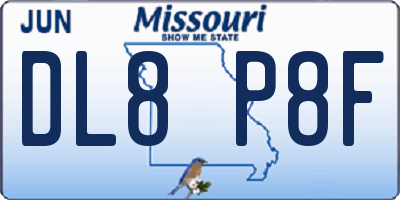 MO license plate DL8P8F