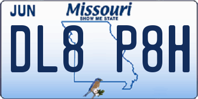 MO license plate DL8P8H