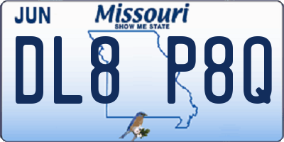 MO license plate DL8P8Q