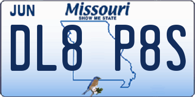 MO license plate DL8P8S