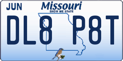 MO license plate DL8P8T