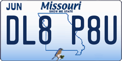 MO license plate DL8P8U