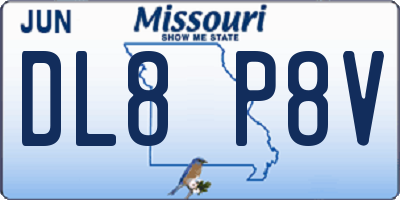 MO license plate DL8P8V