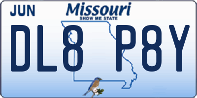 MO license plate DL8P8Y