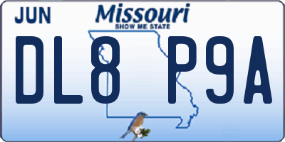 MO license plate DL8P9A