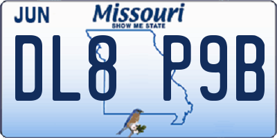 MO license plate DL8P9B