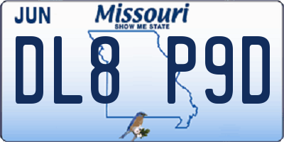 MO license plate DL8P9D