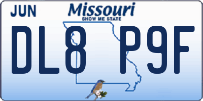MO license plate DL8P9F