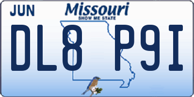 MO license plate DL8P9I