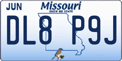 MO license plate DL8P9J
