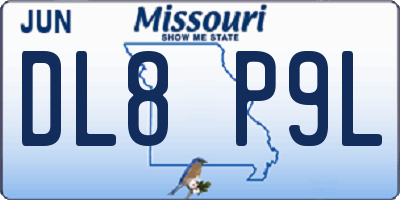 MO license plate DL8P9L