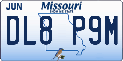 MO license plate DL8P9M