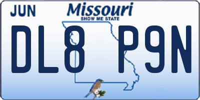MO license plate DL8P9N