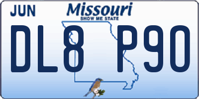 MO license plate DL8P9O