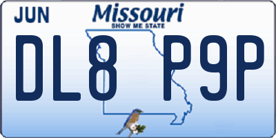 MO license plate DL8P9P