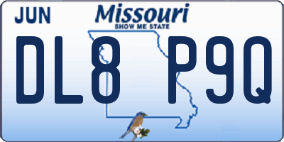 MO license plate DL8P9Q
