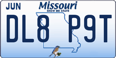 MO license plate DL8P9T