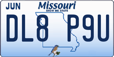 MO license plate DL8P9U
