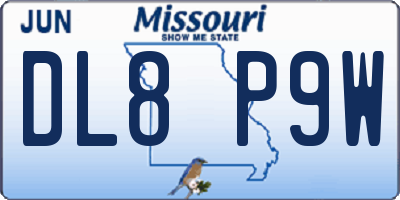 MO license plate DL8P9W