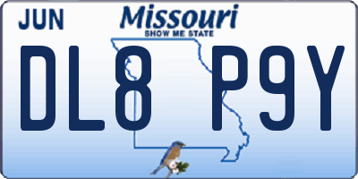 MO license plate DL8P9Y